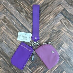 NWT Lululemon Dual Pouch Wristlet In College Purple/Mystic